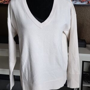 Lucky Brand Cream V-Neck Sweater